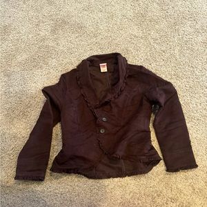 Faded glory suede jacket, brown size 8/10